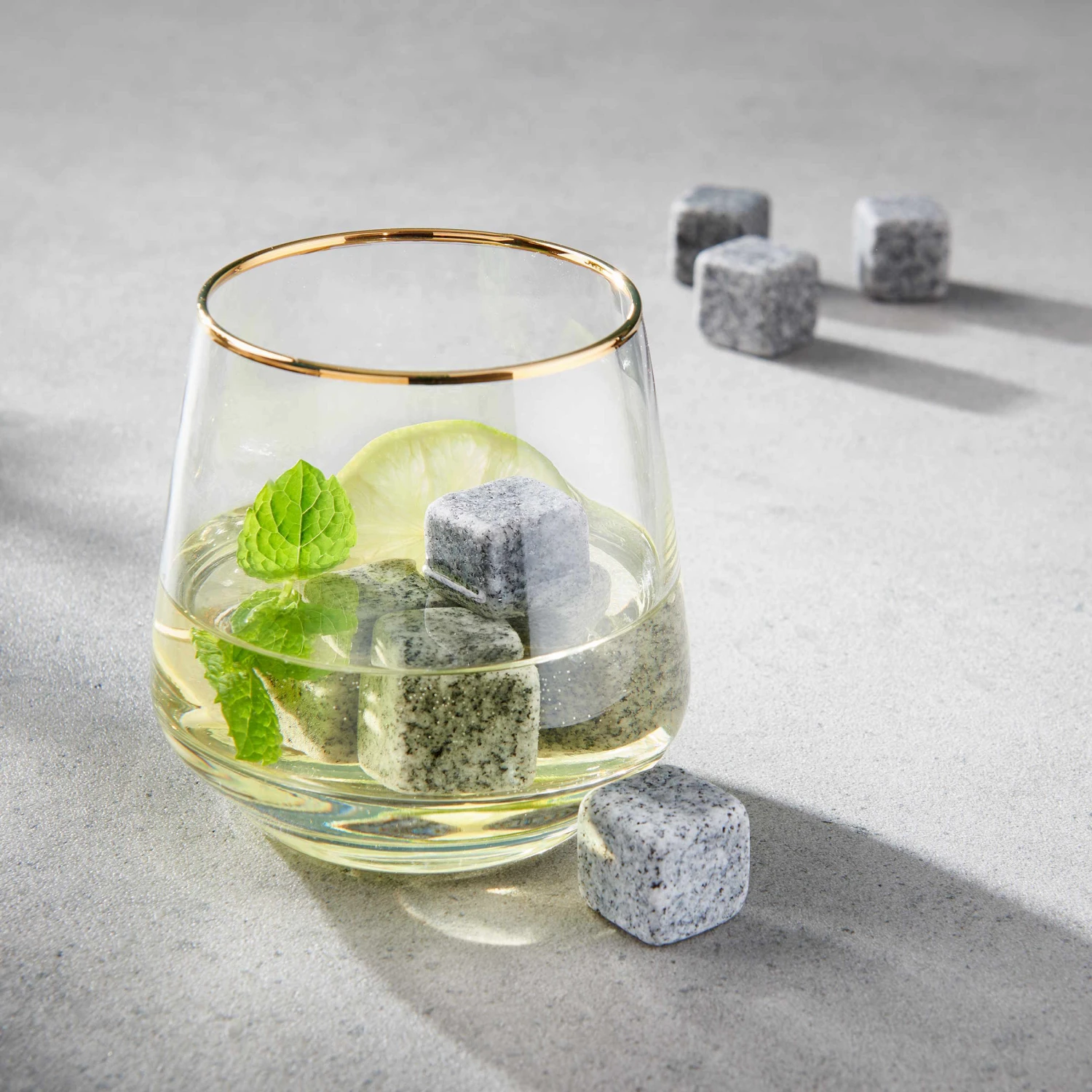 12 Kühlsteine Mit Samtbeutel ON THE ROCKS In Grau - Image 2