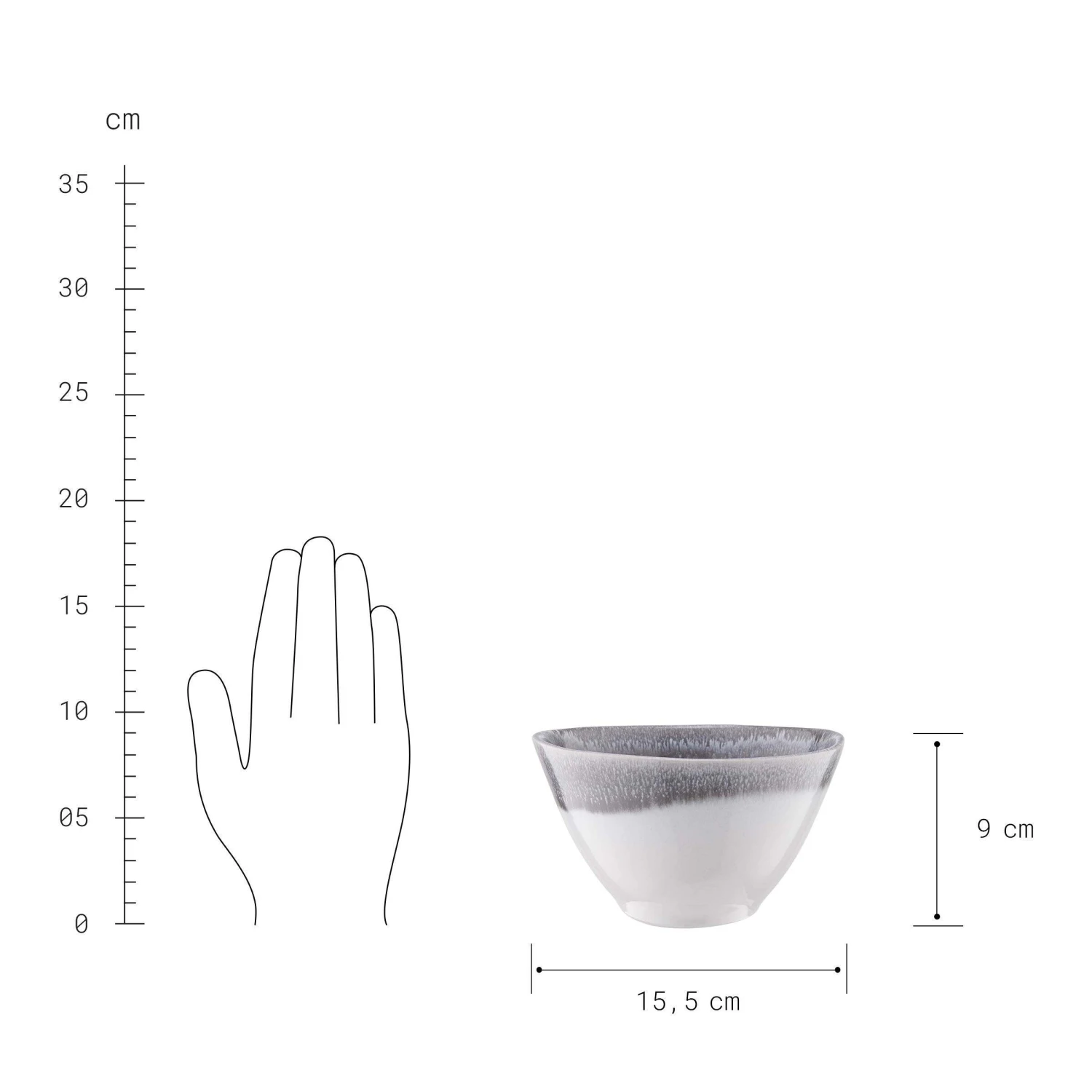 4x Schale 640ml ATLANTIS In Grau - Image 4