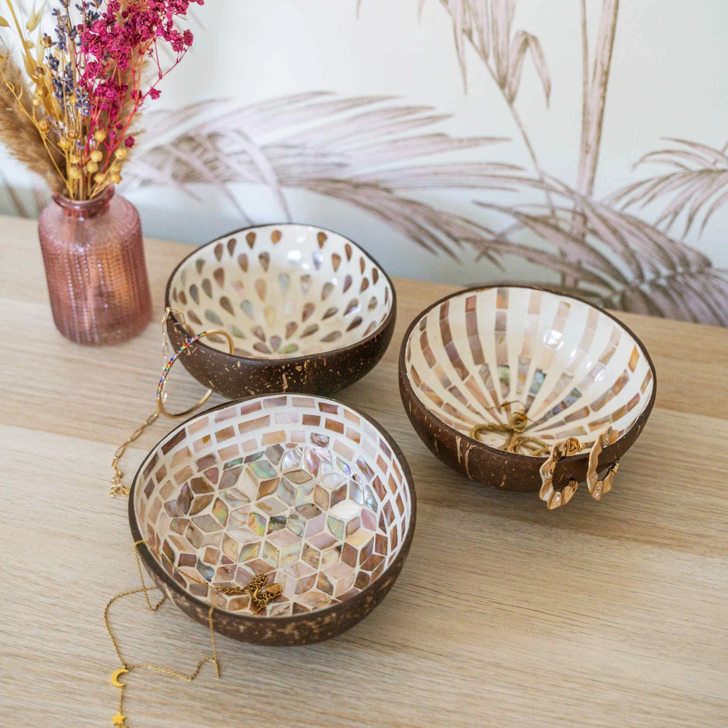 Deko Schale Mosaik Aus Kokosnuss Ø14cm COCONUT In Braun - Image 2