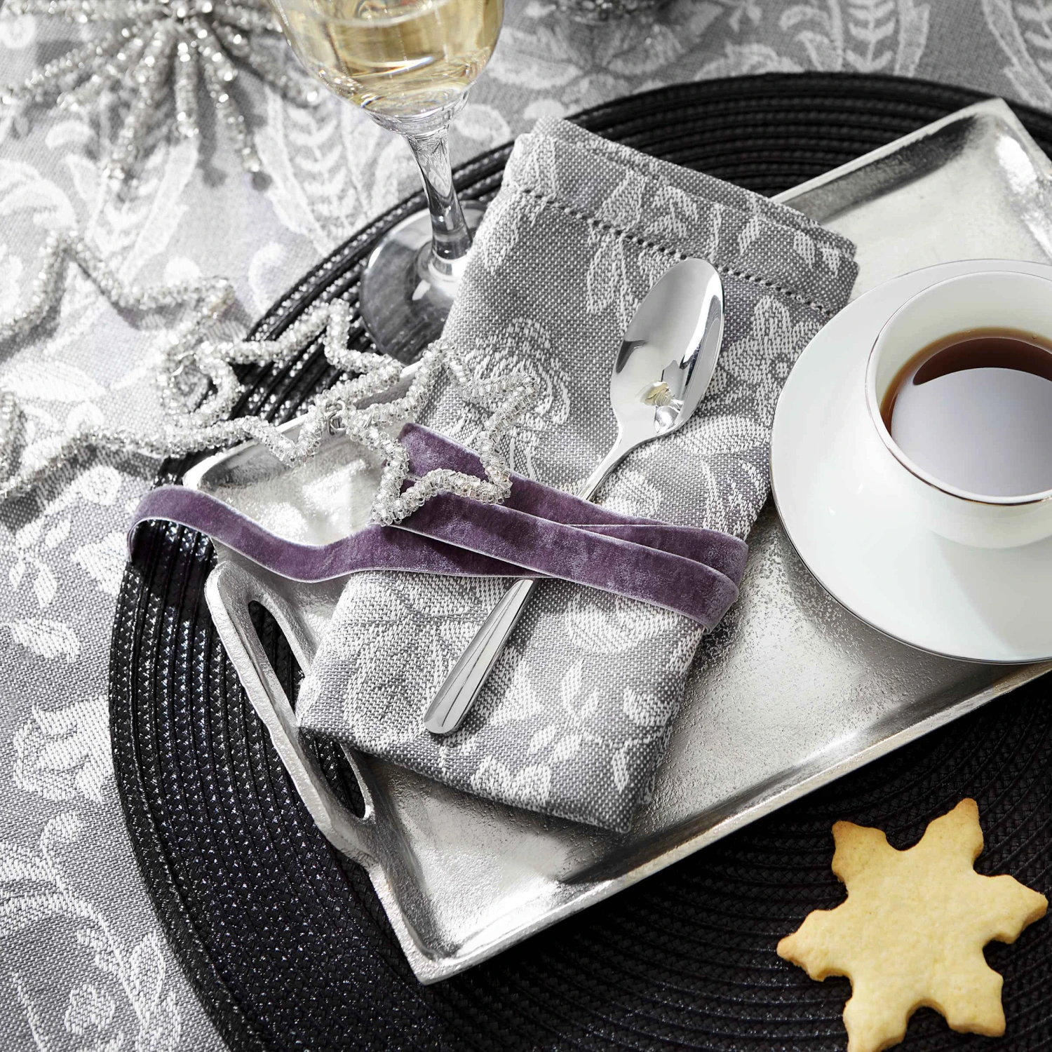 Deko-Tablett L 29 X B 17cm BANQUET In Silber - Image 2