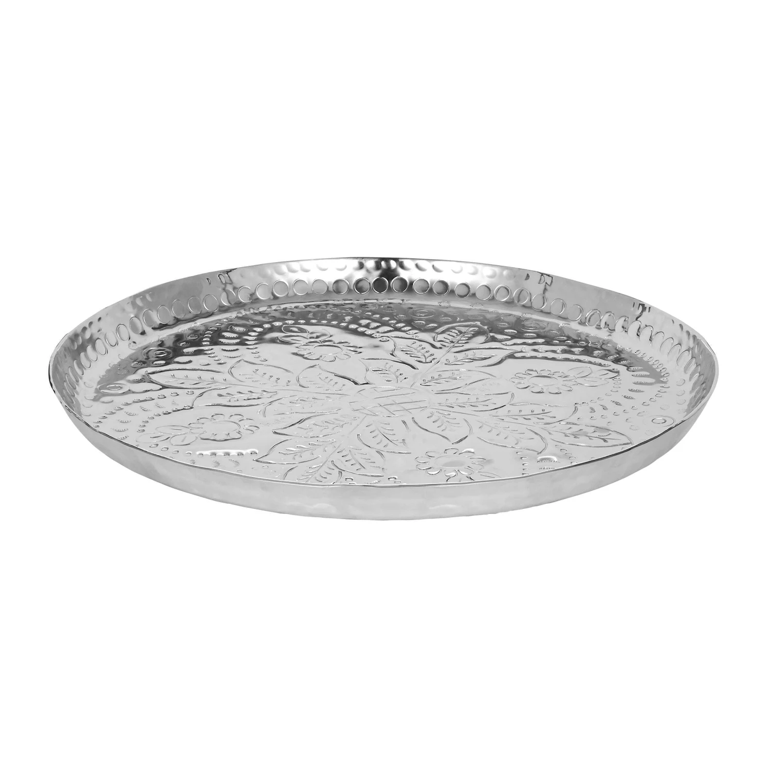 Deko-Teller Floral Ø37cm ORIENTAL LOUNGE In Silber - Image 2