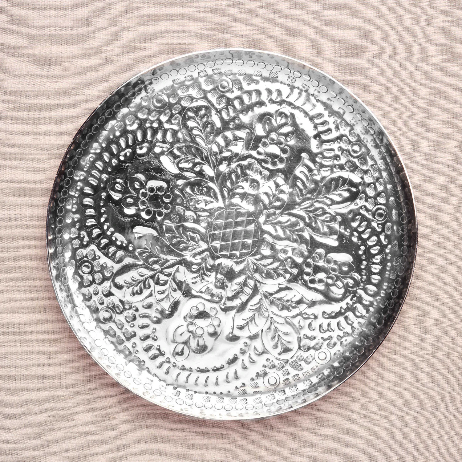 Deko-Teller Floral Ø37cm ORIENTAL LOUNGE In Silber - Image 4