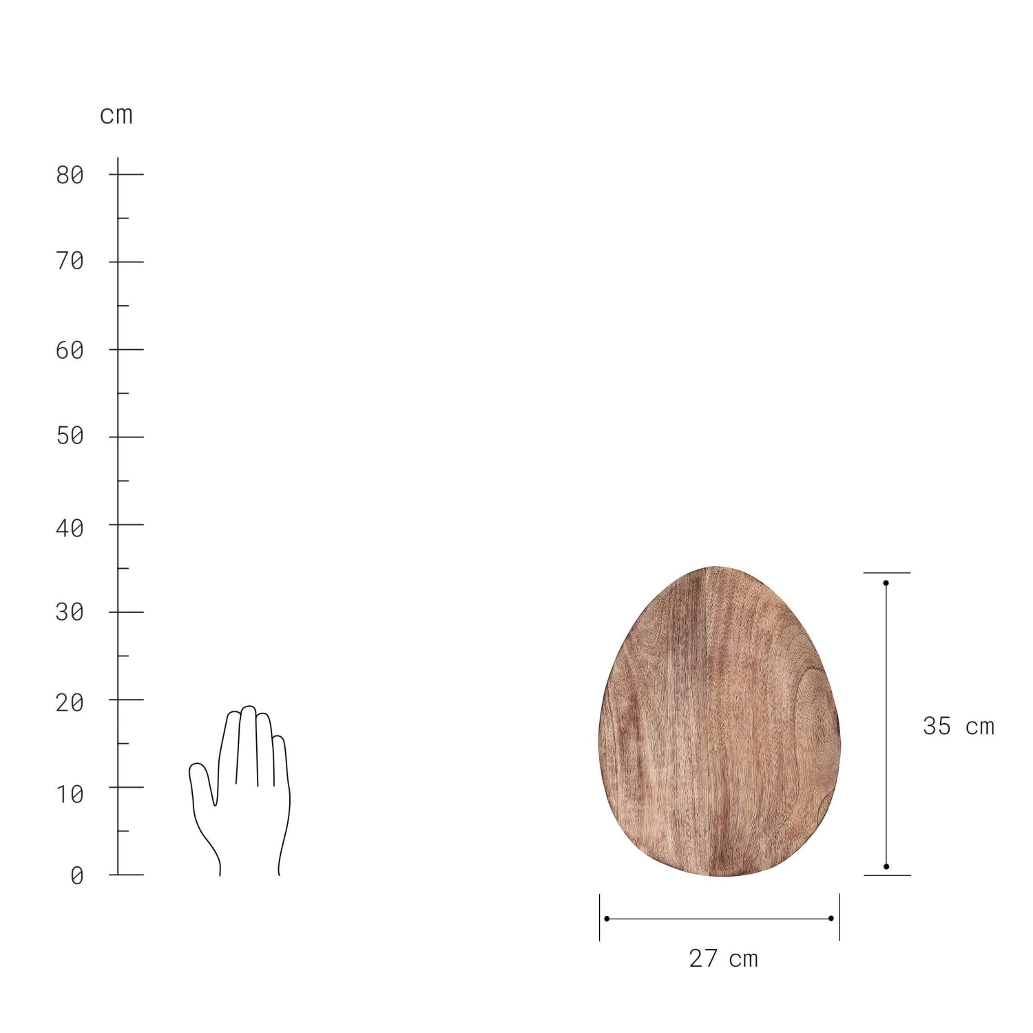 Deko-Teller Organisch L 35 X B 27cm MANGO DAYS In Braun - Image 3