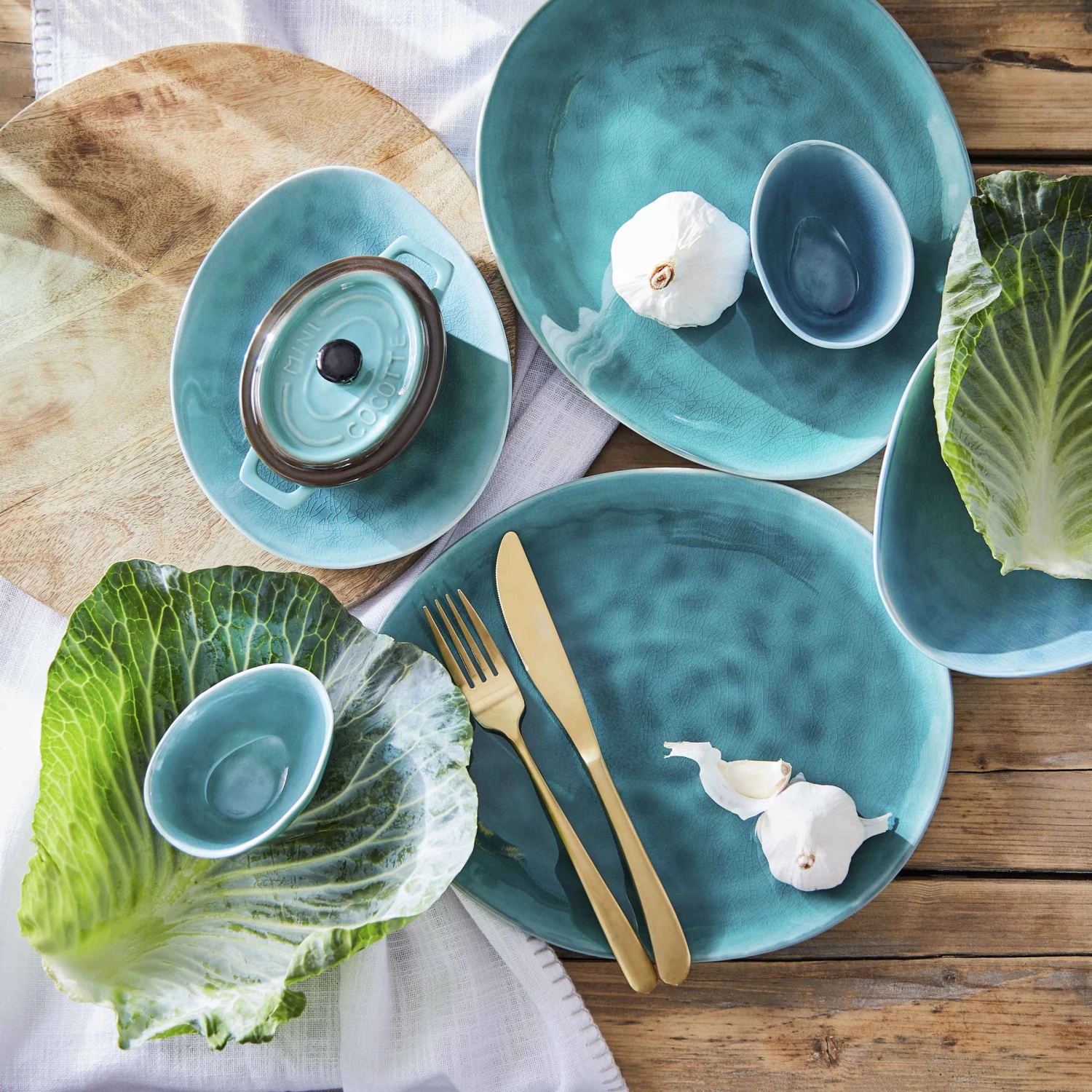 Geschirr-Set Zum Dinner 12-tlg. DE LA ROYA In Blau - Image 2