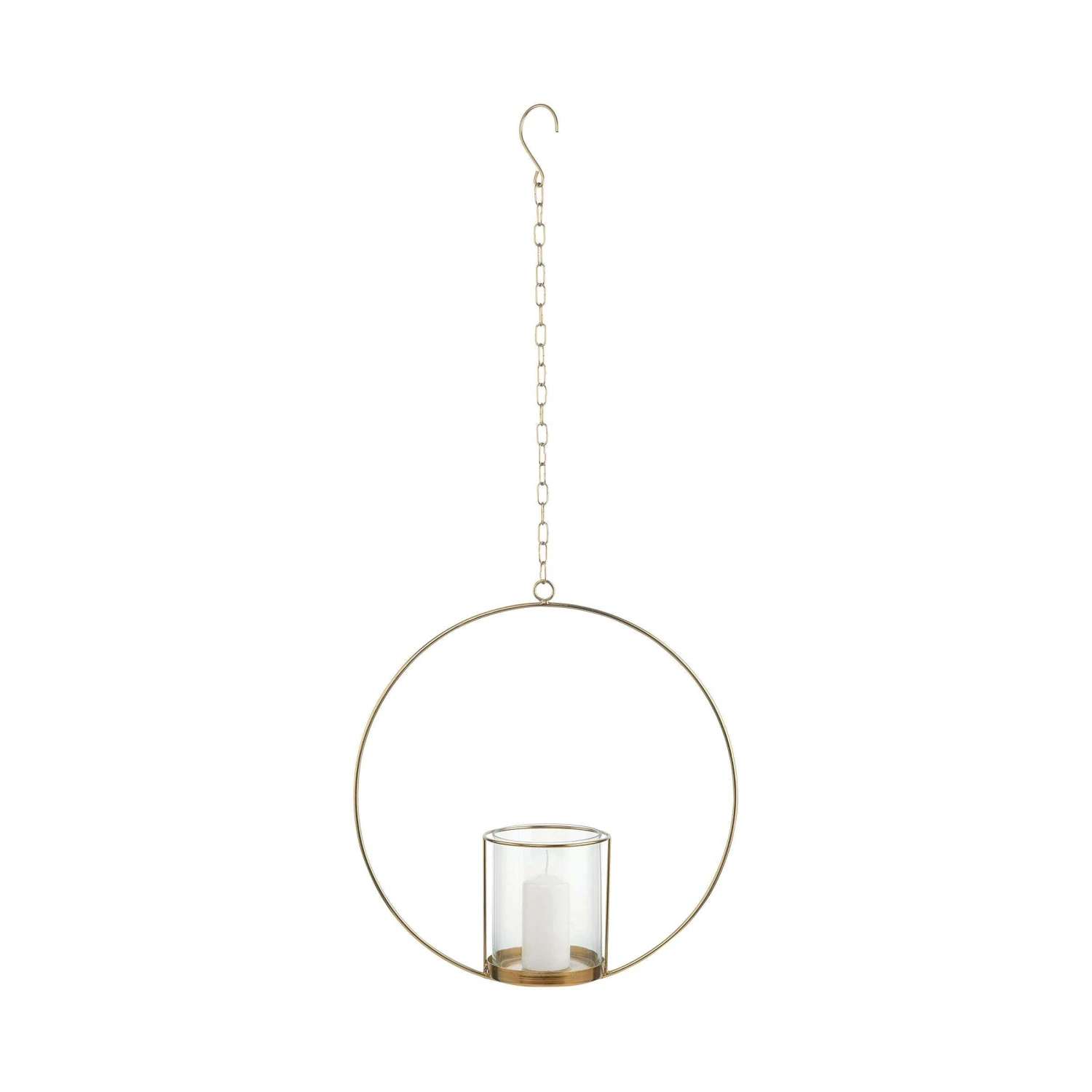 Hängedeko-Ring Mit Glaseinsatz Ø40cm LUNA In Gold - Image 3