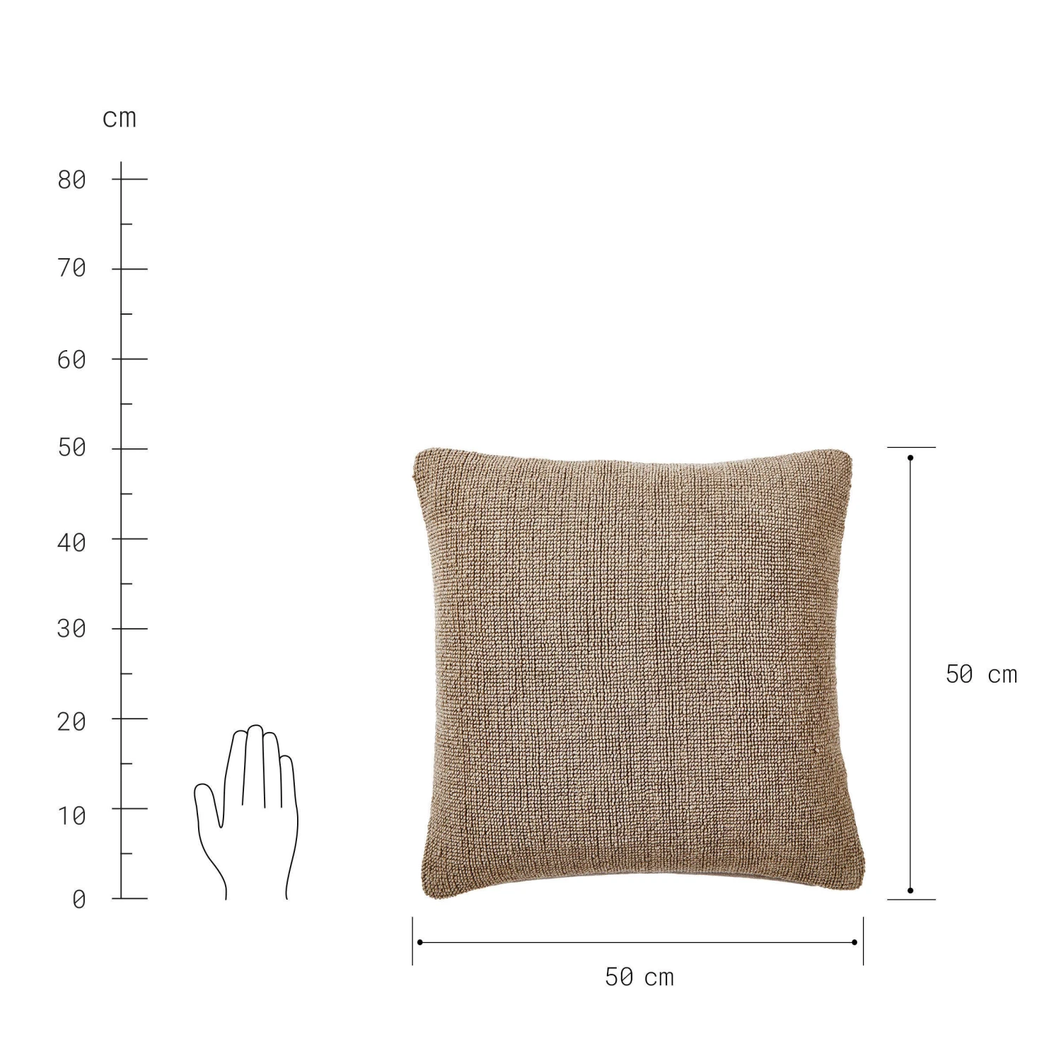 Kissen L 50 X B 50cm FENJA In Braun - Image 3