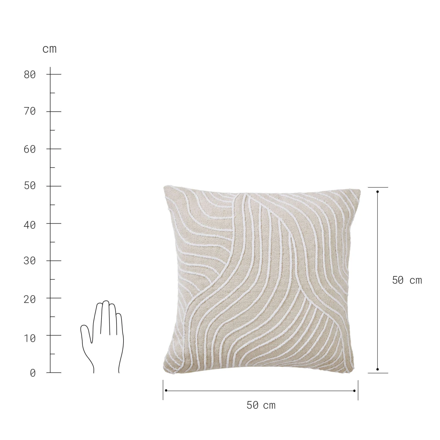 Kissen L 50 X B 50cm FREYA In Beige - Image 4