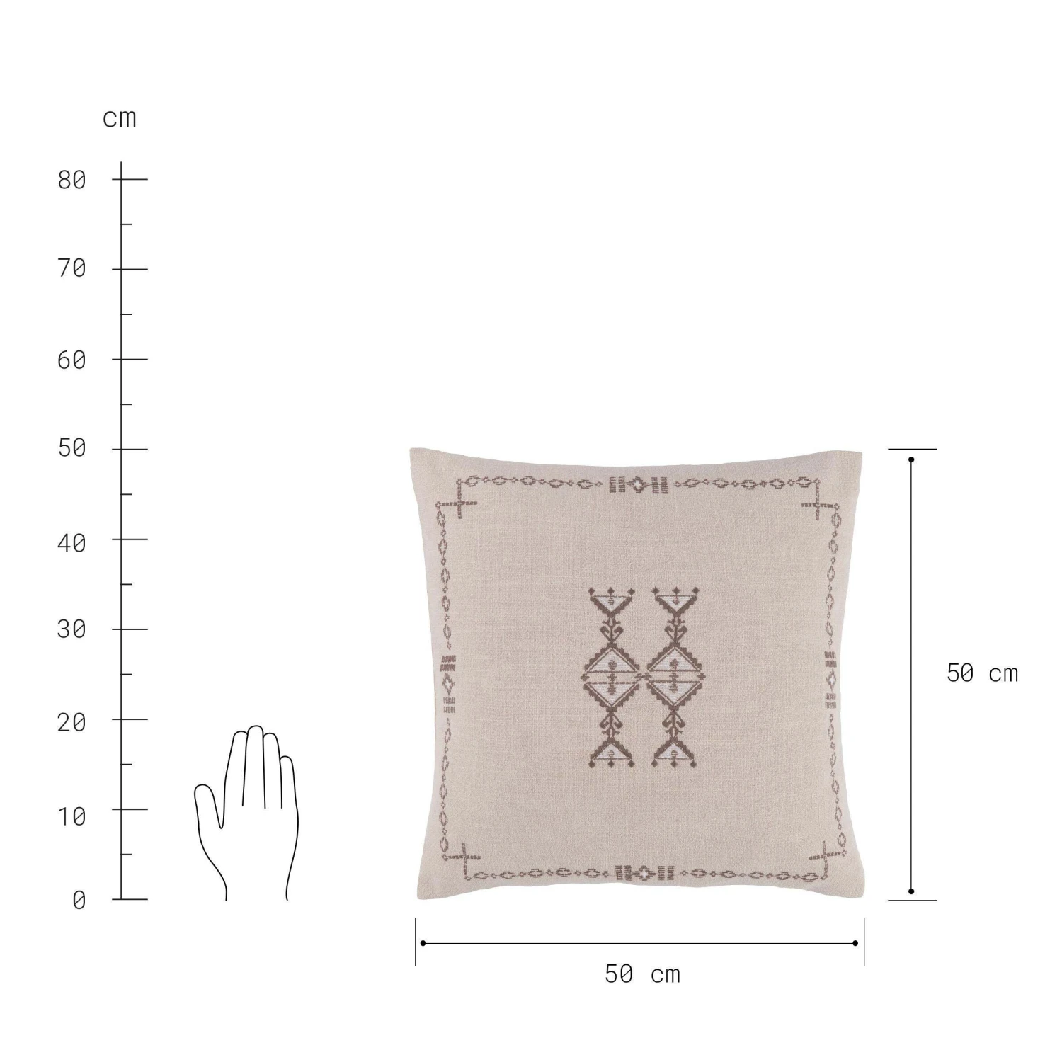 Kissen L 50 X B 50cm SIENNA In Beige - Image 4