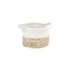 Korb Rund Ø18cm COTTON BRAID In Natur-Weiß