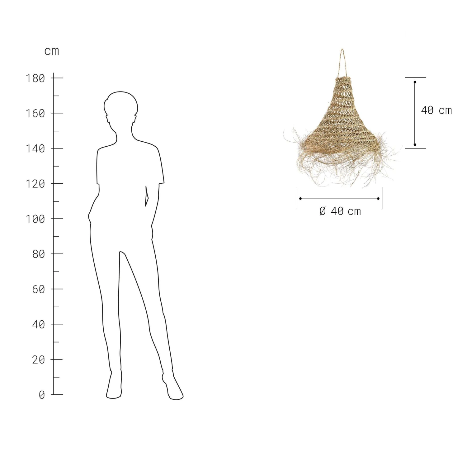 Lampenschirm Höhe 40cm BOMAS In Natur - Image 3