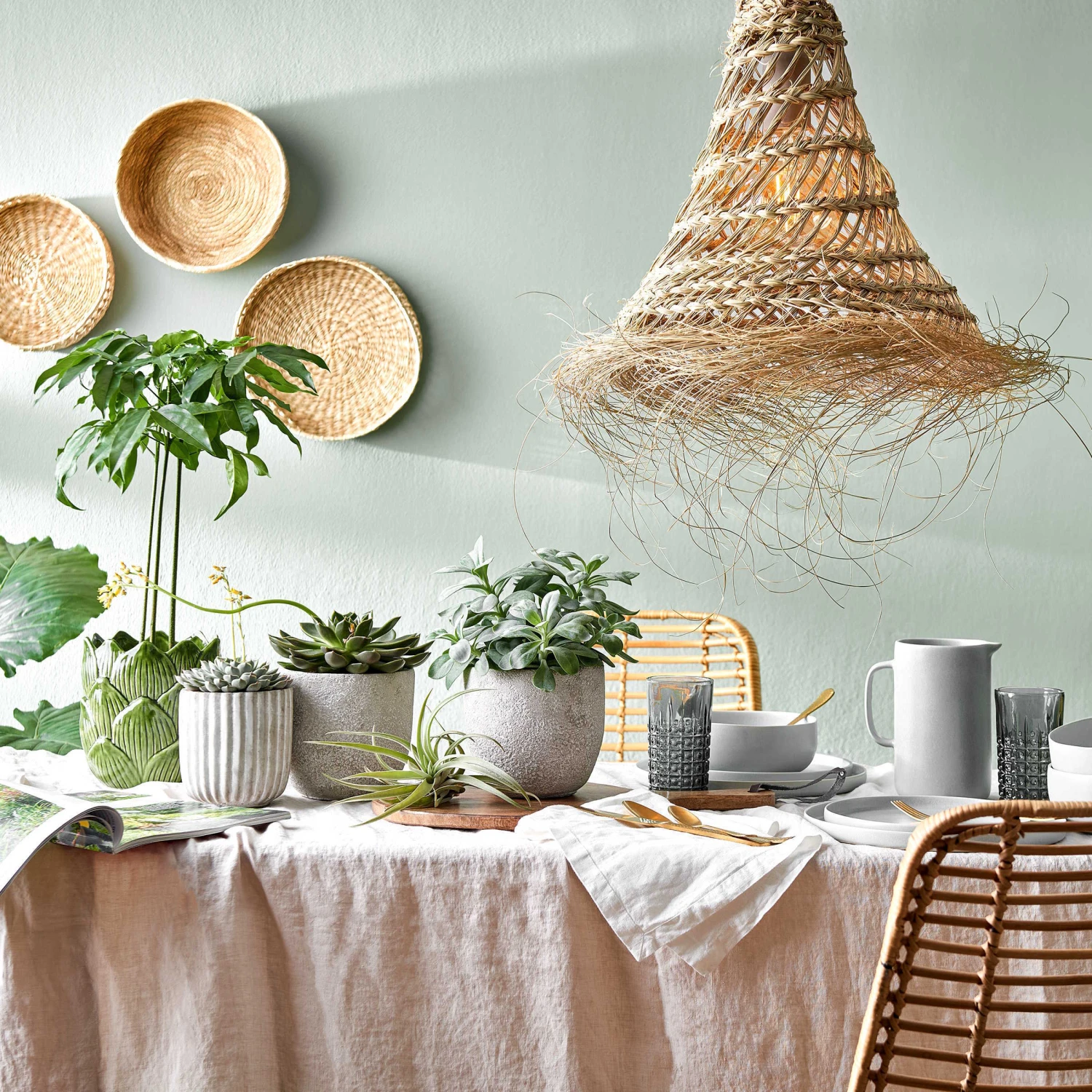 Lampenschirm Höhe 40cm BOMAS In Natur - Image 8