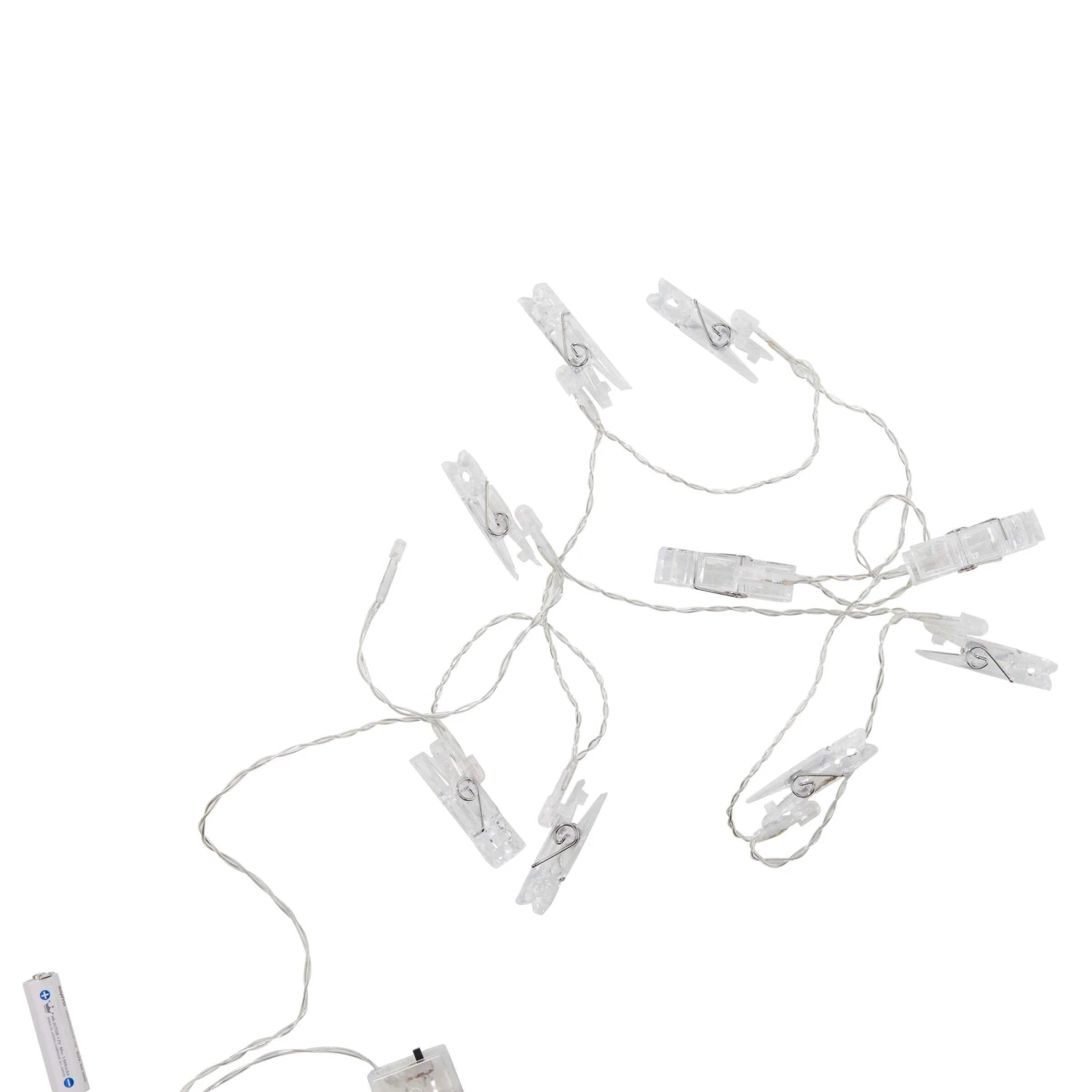 LED-Klammern 10 Lichter Mit USB-Batteriefach CLIP ART In Transparent - Image 2
