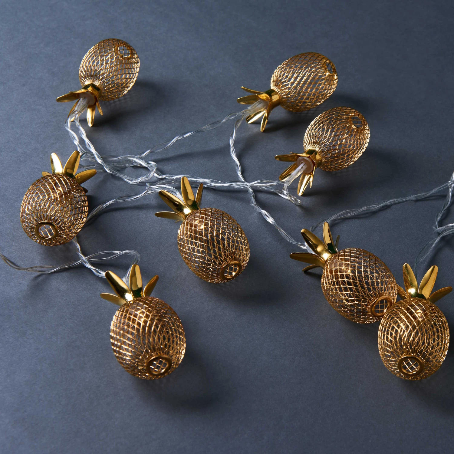 LED-Lichterkette Ananas 10 Lichter Mit USB-Batteriefach MIAMI In Gold - Image 5