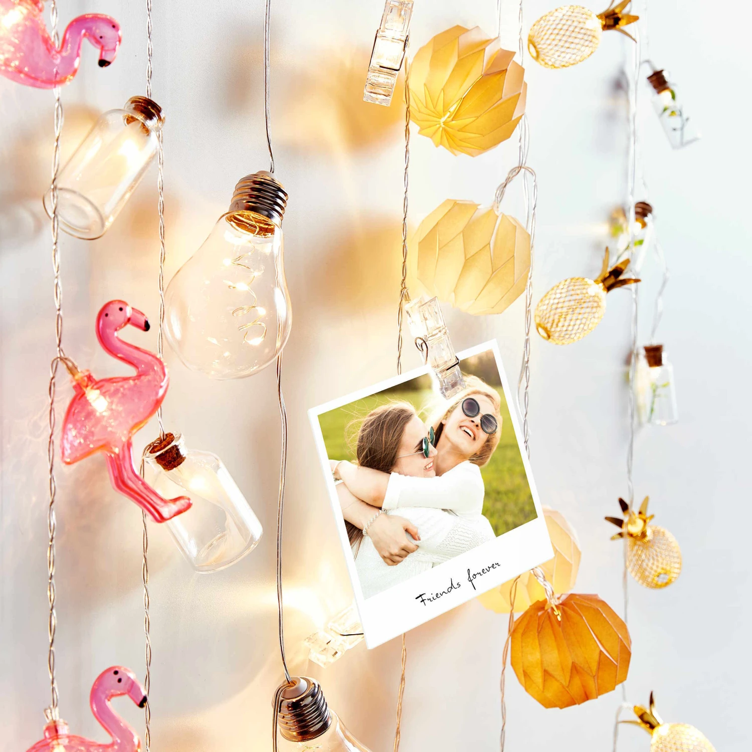 LED-Lichterkette Ananas 10 Lichter Mit USB-Batteriefach MIAMI In Gold - Image 6