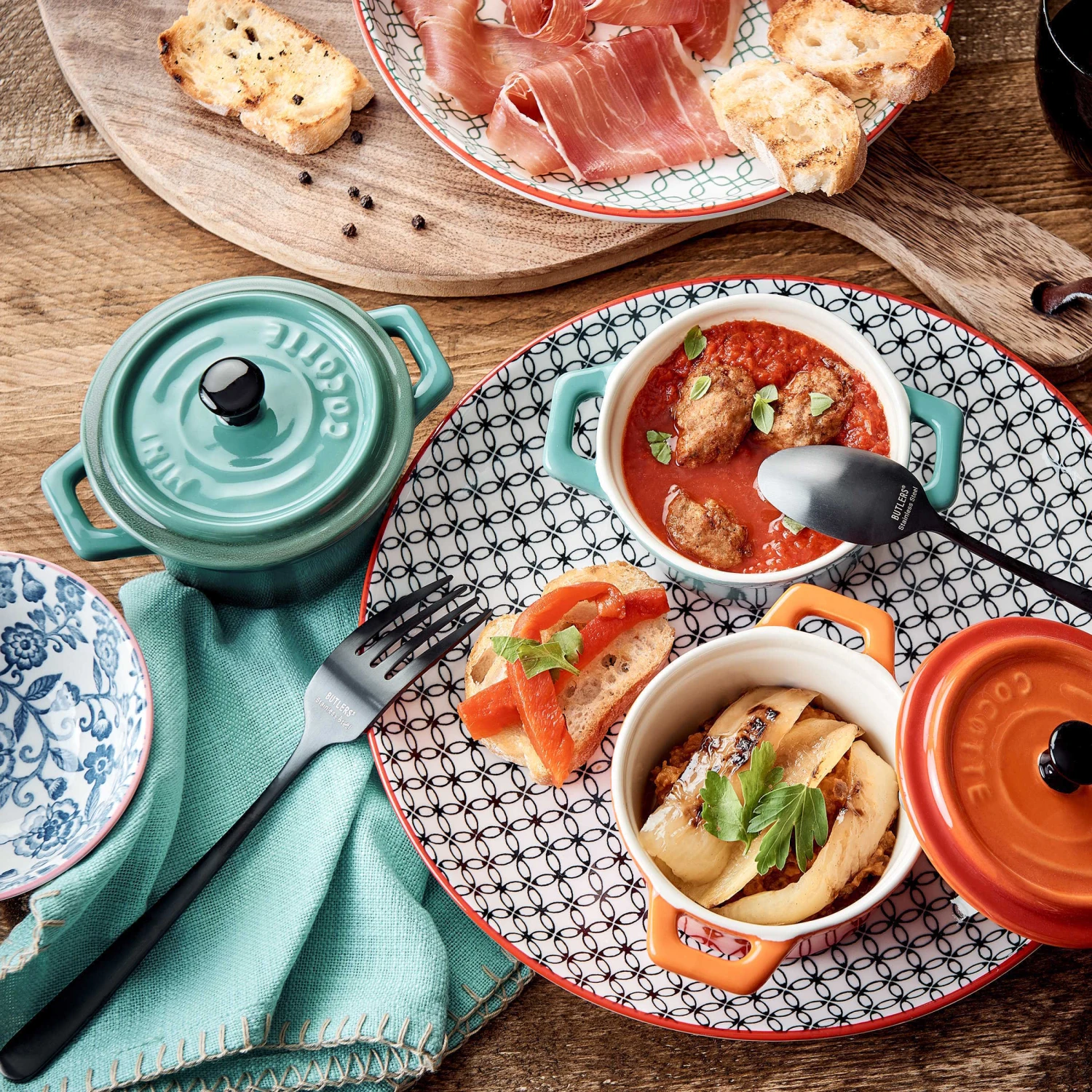 Mini-Auflaufform Rund 190ml C'EST SI BON In Petrol - Image 2