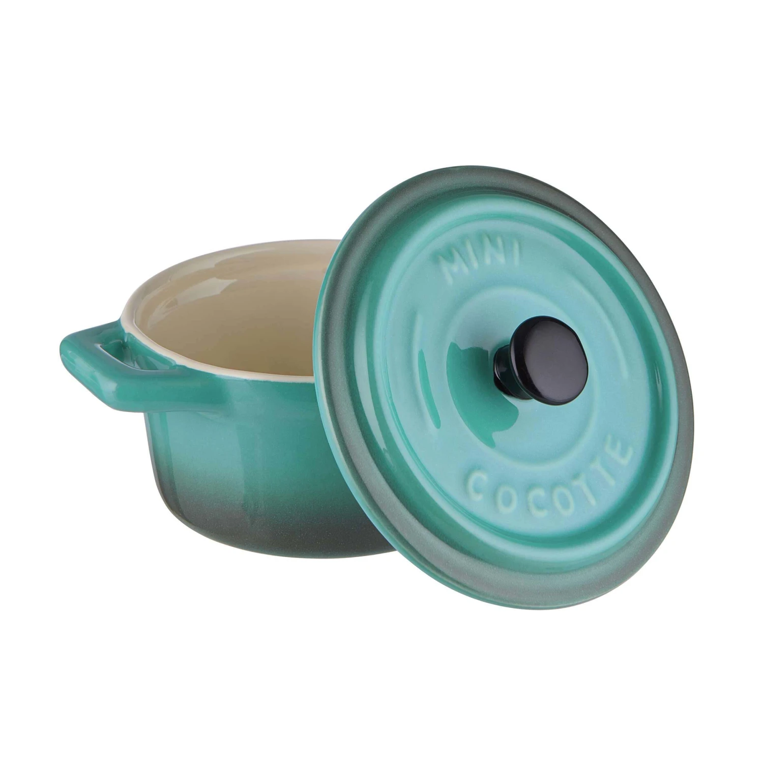 Mini-Auflaufform Rund 190ml C'EST SI BON In Petrol - Image 3