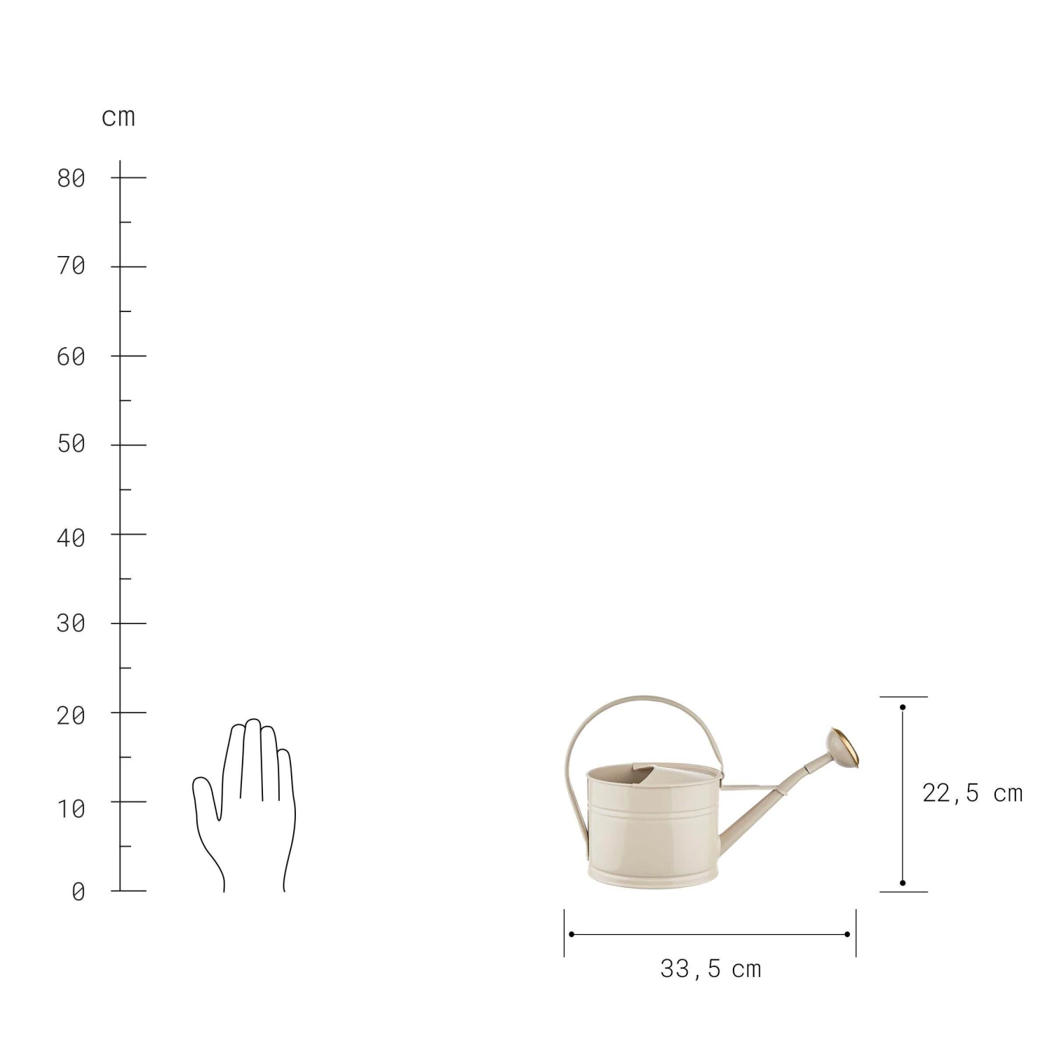 Mini-Gießkanne 1,5l ZINC In Beige - Image 4
