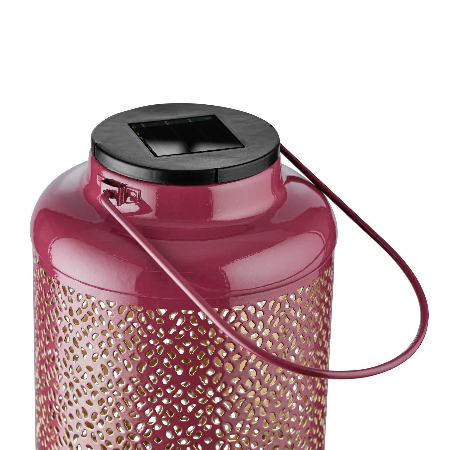 Solar-Laterne H 24cm SOLANA In Lila-Gold - Image 4