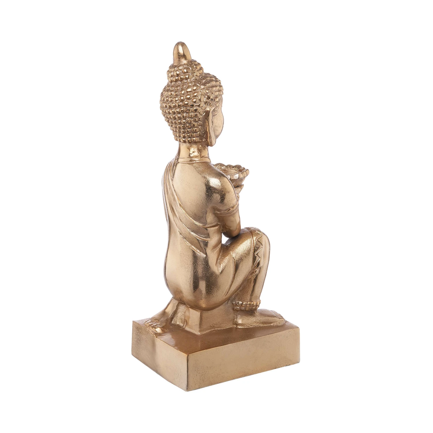 Statue Mit Kerzenteller Höhe 44cm BALI In Gold - Image 4