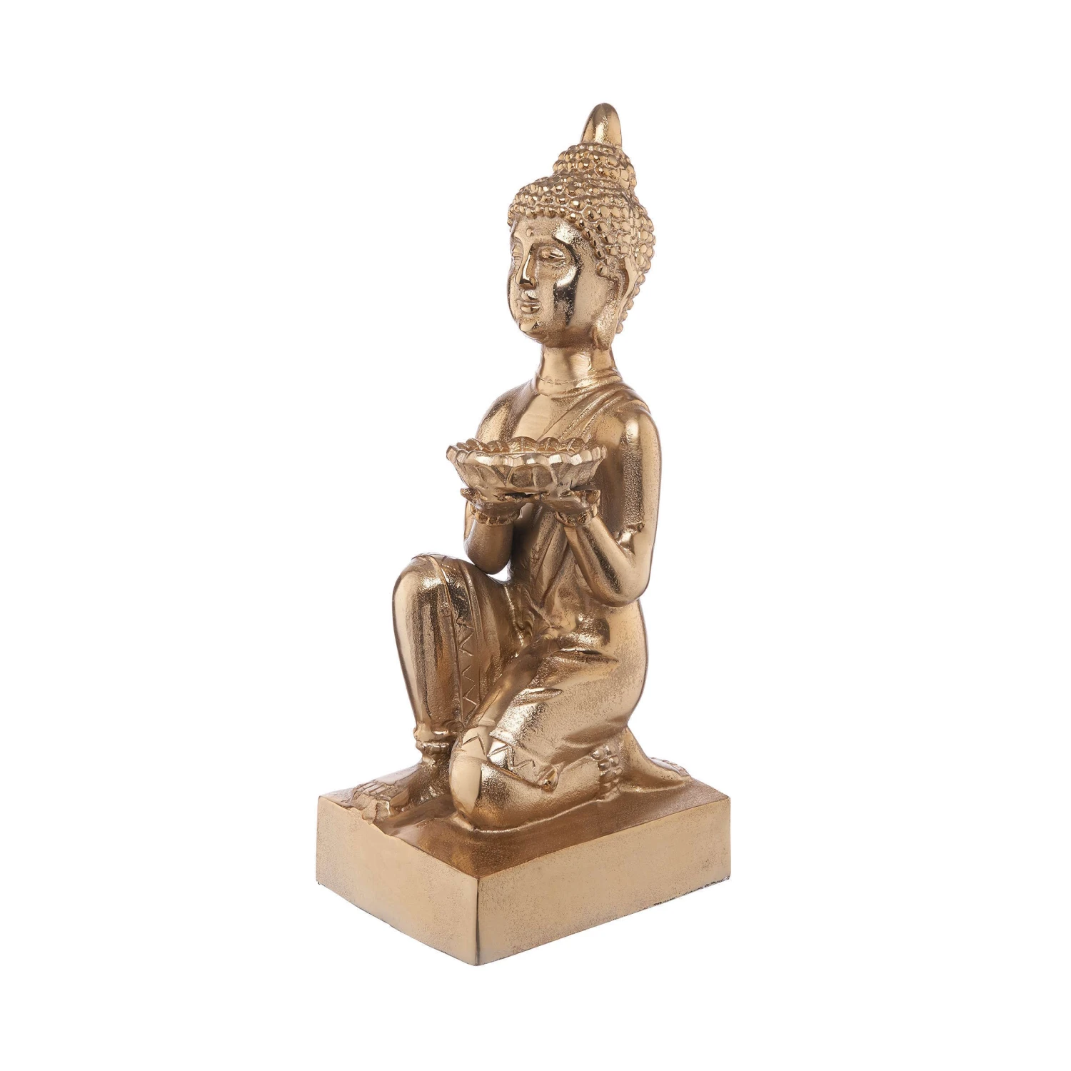 Statue Mit Kerzenteller Höhe 44cm BALI In Gold - Image 5