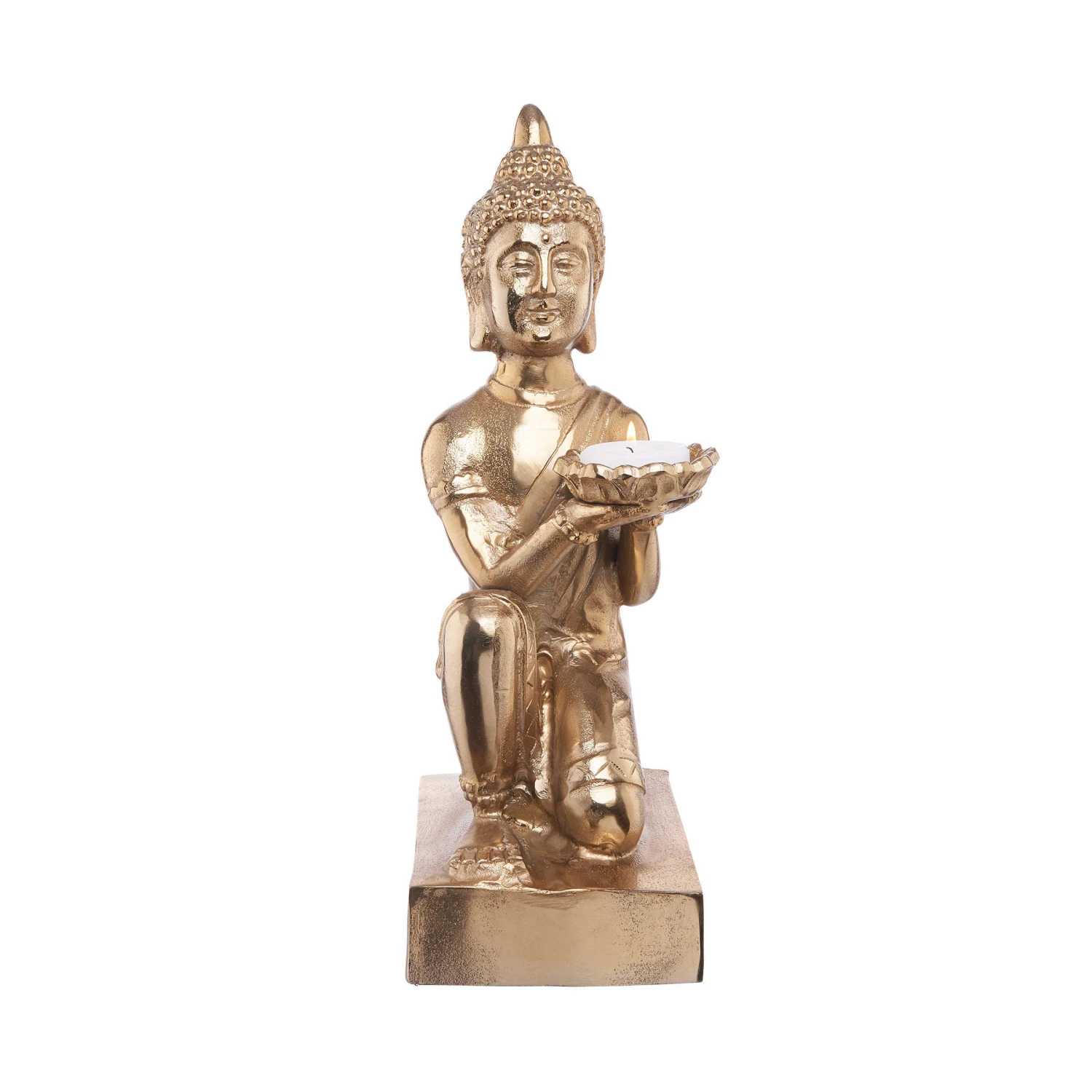 Statue Mit Kerzenteller Höhe 44cm BALI In Gold - Image 7