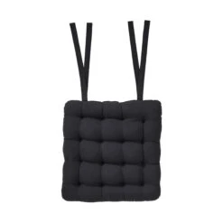 Stuhlkissen Mit Bändchen L 35 X B 37cm SOLID In Schwarz