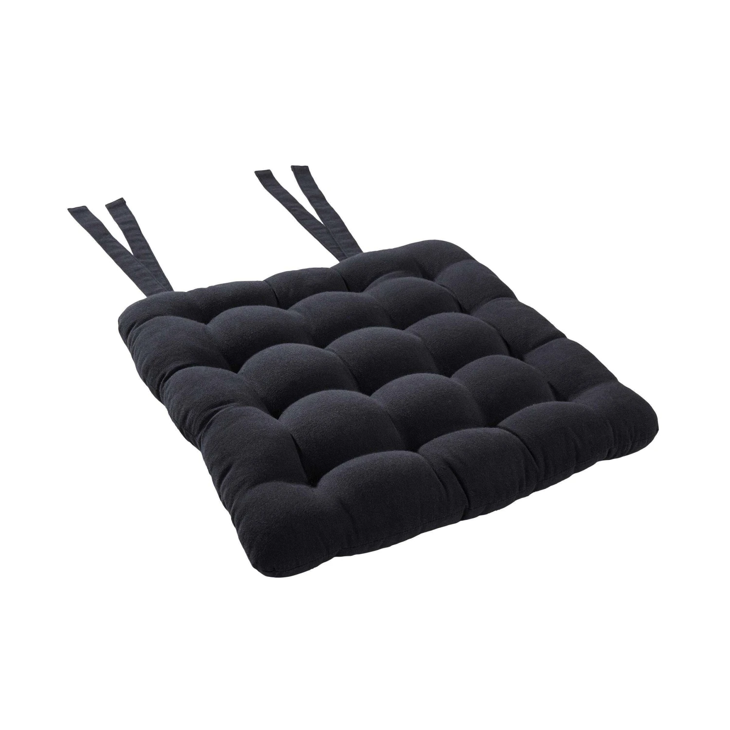 Stuhlkissen Mit Bändchen L 35 X B 37cm SOLID In Schwarz - Image 4