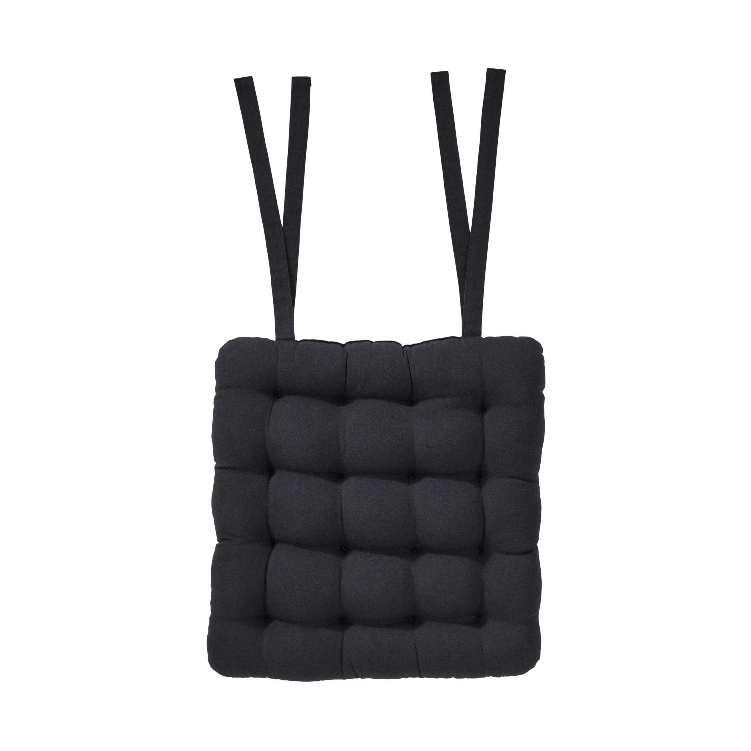 Stuhlkissen Mit Bändchen L 35 X B 37cm SOLID In Schwarz