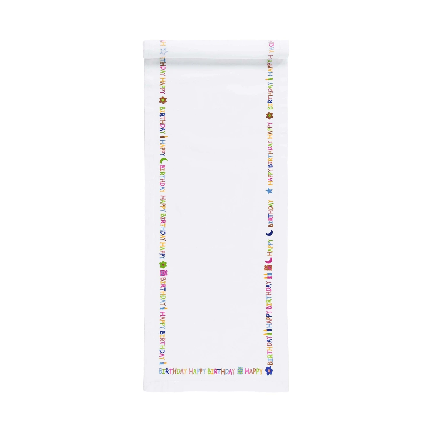 Tischläufer L 160 X B 50cm HAPPY BIRTHDAY In Weiß