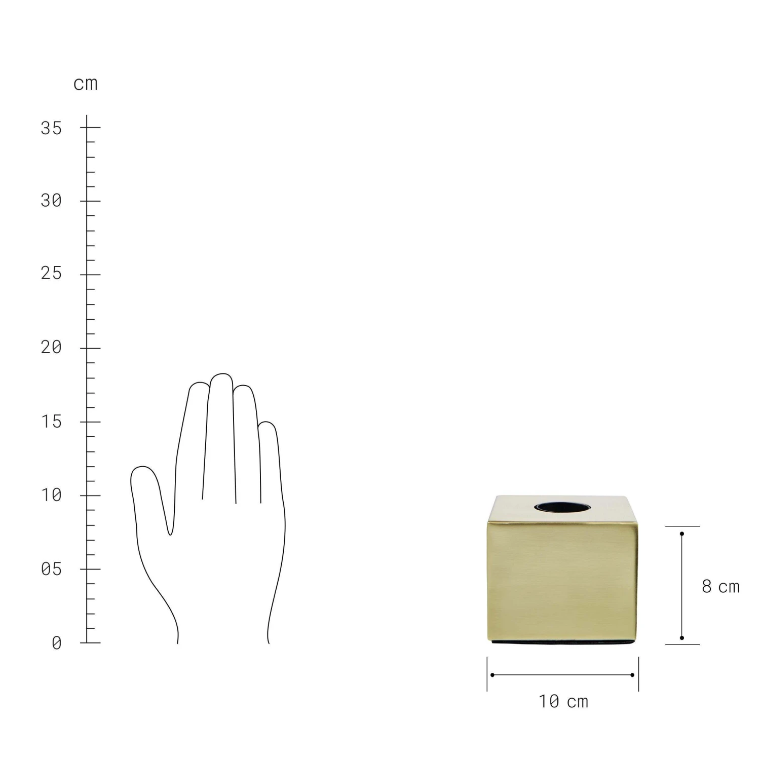 Tischleuchte Quadratisch 10x10cm STILO In Gold - Image 3